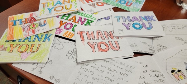 Thank you cards from Book Boost - West Brighton - Staten Island