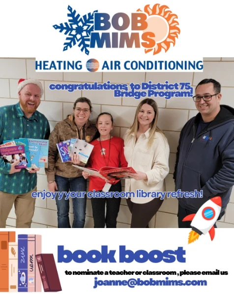 Congratulations Book Boost Winner District 75 Bridge Program.