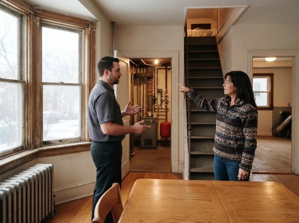 Staten Island homeowner reviewing heating needs in an older home