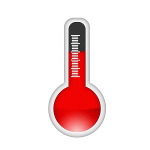 thermometer going red